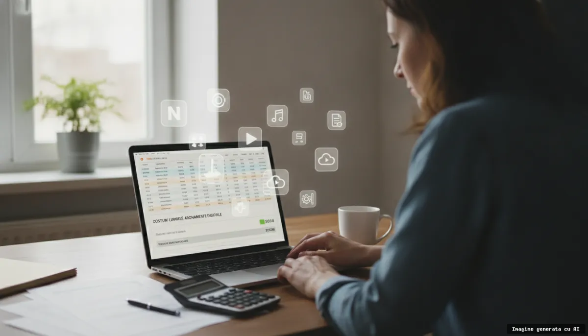 Cum să reduci costurile abonamentelor digitale care se adună lunar (imagine generată cu AI)