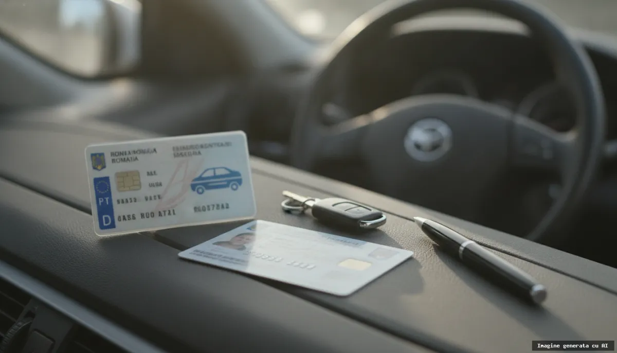 Permisul auto după schimbarea buletinului: când trebuie actualizat și ce amendă riști (imagine generată cu AI)