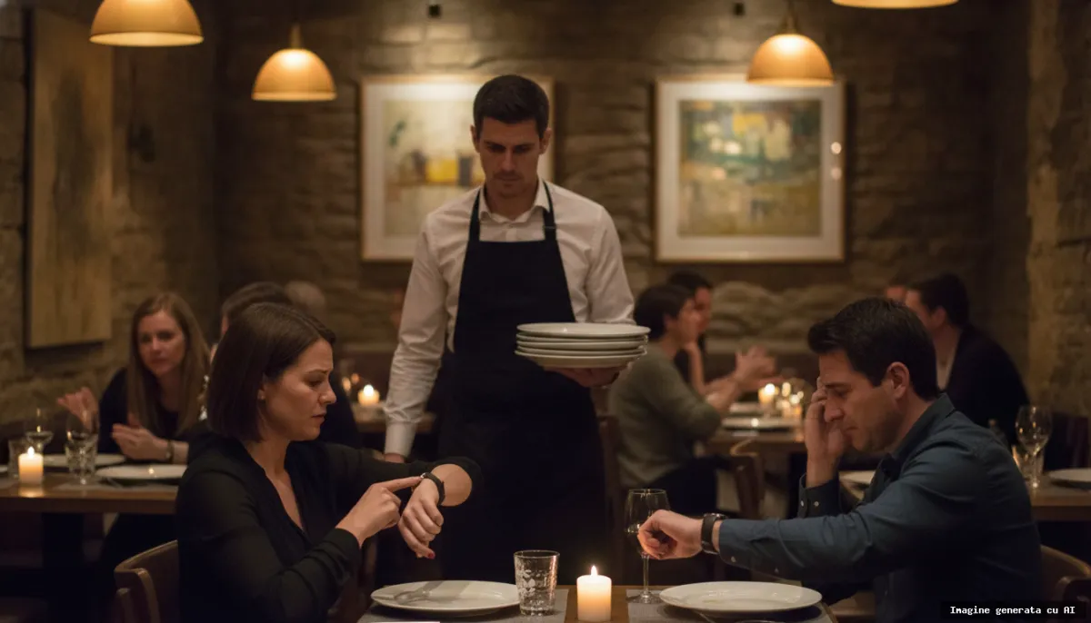 De ce nu se mai întorc clienții într-un restaurant: servirea lentă, principalul motiv (imagine generată cu AI)